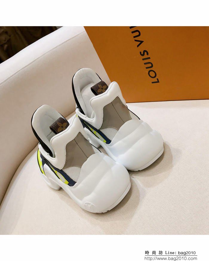 路易威登LV 2019爆款 LV經典Stellar 運動鞋 藍色Monogram牛仔布 高幫女休閒鞋  dsX2431